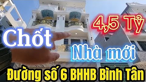 BÌNH TÂN| Căn nhà đẹp xây mới 100% thiết kế hiên đại 4x14m 4 tầng Chỉ 4,5 tỷ (TL) dọn vào ở ngay