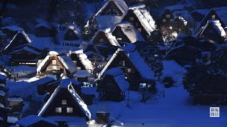 闇夜に浮かび上がる世界遺産 2年ぶり岐阜・白川郷ライトアップ
