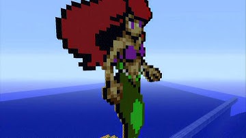 Minecraft - Pixel Art Pt. 13 - Ariel (The Little Mermaid)