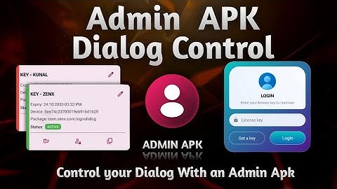 🔐 Admin Login APK + Dialog Control | Create & Manage Device ID Logins with Expiry | Zenx Modz 🚀