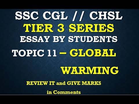 Topic Global Warming Ssc Cgl Tier Student Essay Review Topic Global Warming Ssc Cgl Tier Student Essay Review And Give Marks
