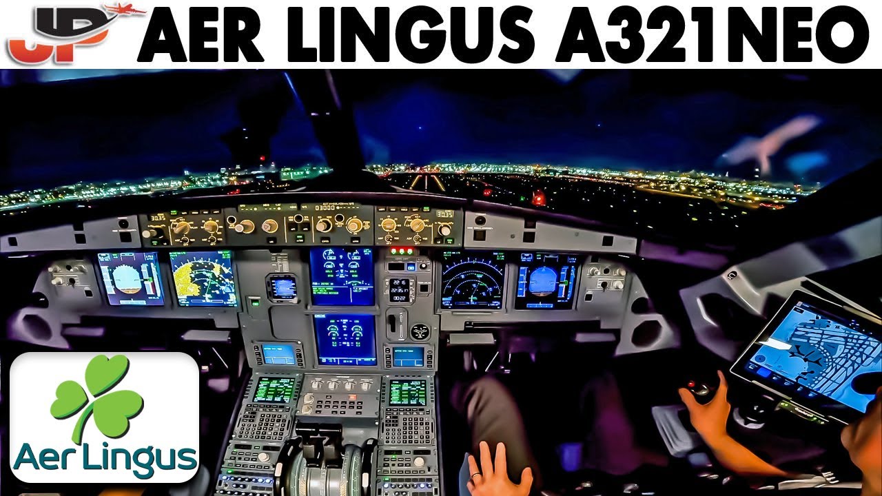 Newark Takeoff Aer Lingus A321neo with great NY City views