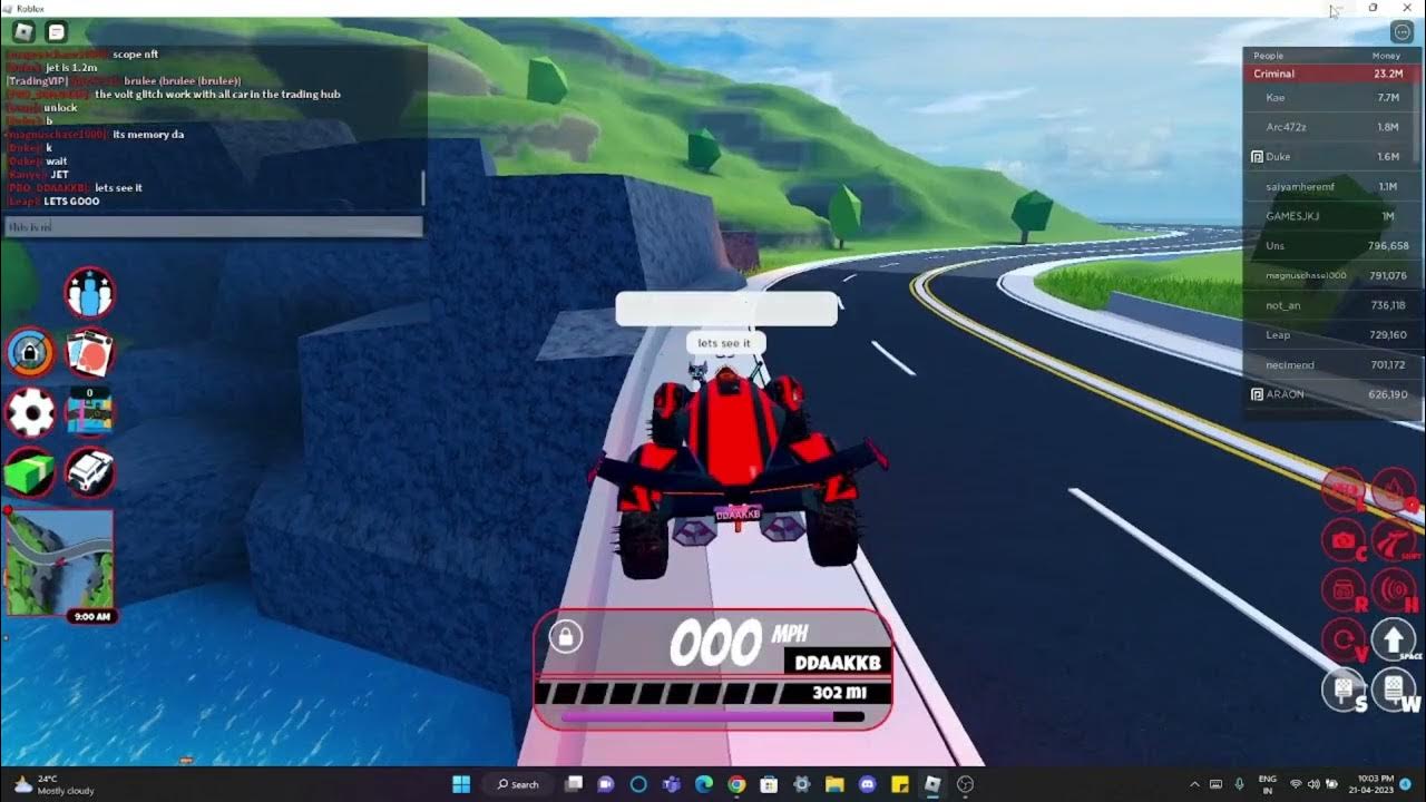 The volt glitch works with all cars in the trading hub. YouTube
