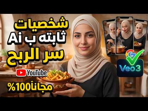 بدون ظهور 😱 اعمل فيديوهات بـ AI بشخصية ثابتة مجانا واربح منها!🚀