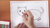 Cách vẽ con mèo đơn giản nhất - Vẽ con mèo đơn giản cute - YouTube