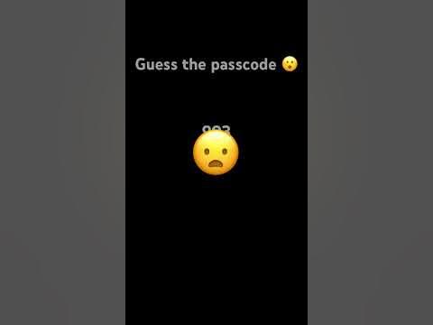 Guess the passcode - YouTube
