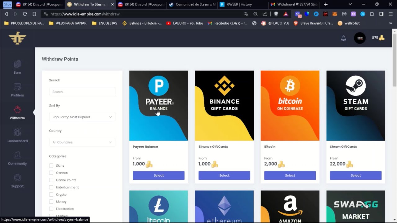 IDLE - EMPIRE WEB PAGANDO POR USAR STEAM