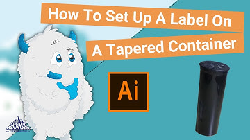 How to set up a label on a tapered container