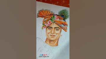 Drawing of Sumedh Mudgalkar As Krishna from Radhakrishn Tv  #youtubeshorts #shorts @sumedhmudgalkar