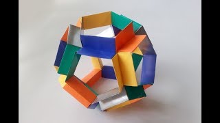 Кусудама додекаэдр оригами, Kusudama dodecahedron origami Кусудама додекаэдр оригами, Kusudama dodecahedron origami