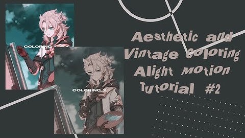 Aesthetic and Vintage Coloring || Alight Motion Tutorial #2
