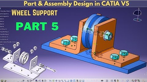 Wheel Support Designing and  Assembly in CATIA V5  Part 5 | CAD359