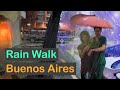 BUENOS AIRES, Argentina — Heavy Thunderstorm (ASMR Umbrella City Rain Sound) WALKING TOUR【4K】☔️🇦🇷
