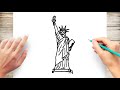 How To Draw Statue of Liberty National Monument Step by Step