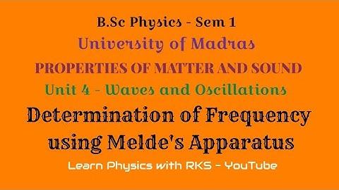 Determination of Frequency using Melde