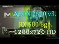 XEON 2690 v3(stock) + RX 580 8gb. 1280x720. Call of Duty: Warzone 2.0