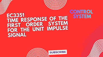 Tijdsrespons van het eerste-orde systeem voor een eenheidsimpulssignaal