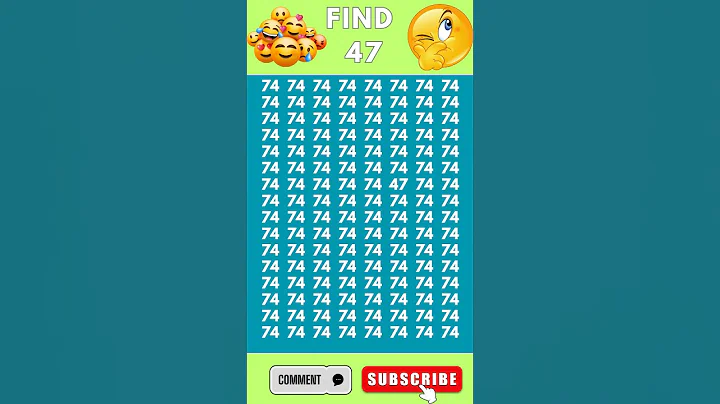 Find the Odd Number 47.. #shorts #iqtest #canyouanswer #riddles