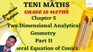 Grade 12 :Maths : Chapter 5: Two Dimensional Analytical Geometry Part II: Basic Concept Part II
