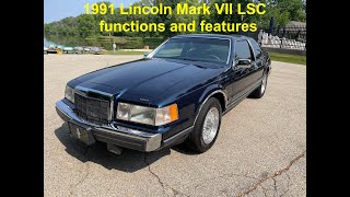 1991 Lincoln Mark VII LSC Functions and Features from @dollardaves