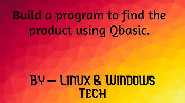 Make a program to find the product using Qbasic.
