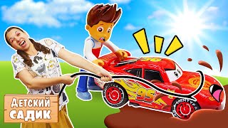 Детский сад Капуки Кануки – Гонки на детской площадке – Видео для детей про игрушки