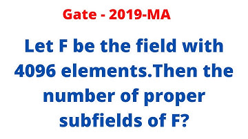 Gate-2019-Abstract Algebra Problem