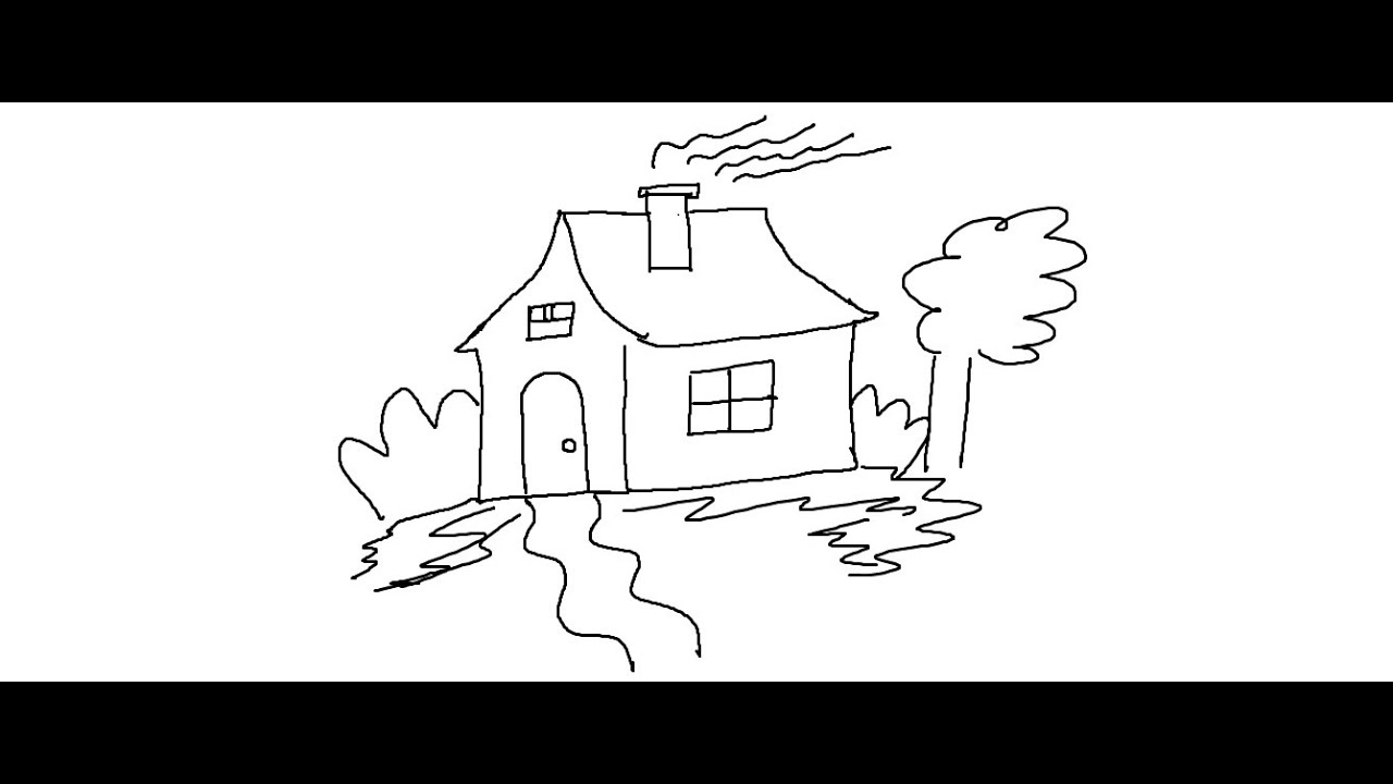 Easy Kids Drawing Lessons : How to Draw a Cartoon House ...