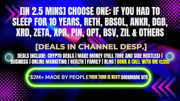 [In 2.5 mins] RETH, BBSOL, ANKR, DGB, XRD, ZETA, XPR, PIN, OPT, BSV, ZIL & Others[Deals In Desp.]