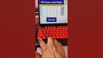 fill down and fill right in Excel #excel