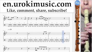 How to Play Recorder (B.) Schubert - Ave Maria Tabs Part#2 um-b-rn352