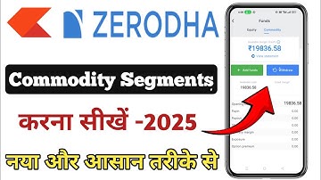 How to Activate Commodity in Zerodha Kite | Activate Commodity in Zerodha Kite