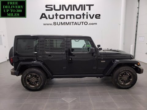 2016 JEEP WRANGLER SAHARA 75TH ANNIVERSARY 4 DOOR UNLIMITED BLACK WALK  AROUND REVIEW 11086 SOLD! - YouTube