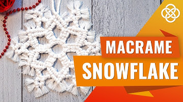 Macrame snowflake tutorial | Macrame diy | Macrame snowflake pattern