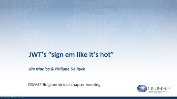 OWASP Belgium Virtual Chapter Meeting - Jim Manico - February 2021