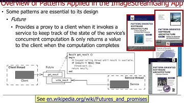 Patterns Applied in the Java Parallel ImageStreamGang App Case Study