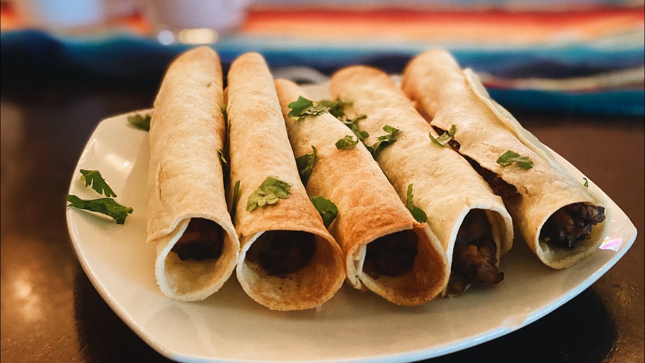 vegan black bean & cheese taquitos🌱 YouTube