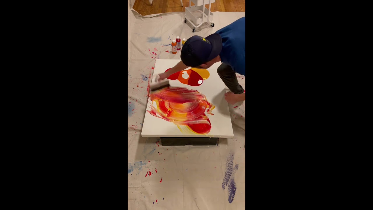 Learning To Abstract Paint Week 2 How Art Acrylic On Canvas Modern Painting