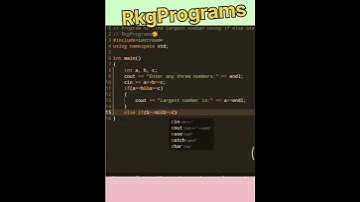 Program to find largest number using if_else statement in c++ language 🥰#programming #coding #c++