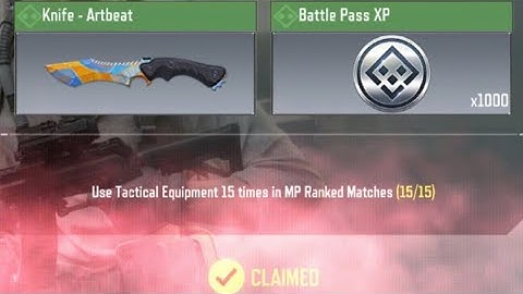 Call Of Duty Mobile Use Tactical Equipment 15 times in MP Ranked Matches Task Complete