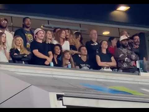 Sabrina Carpenter with Taylor Swift & friends during the KC Chiefs vs