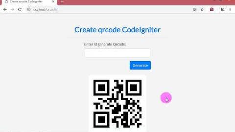 generate qrcode CodeIgniter