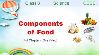 Components of Food | Full Chapter in One Video | Class 6 Science NCERT | in hindi