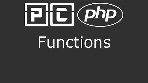 PHP beginners tutorial 35 - functions