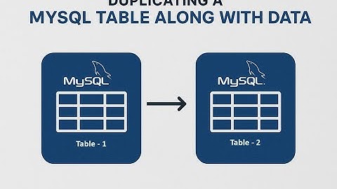 MySQL Series - Session - 4 - Duplicating a MySQL table along with Data