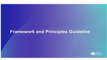 Distributed Energy Resources (DER) Connection Guideline Frameworks Principles Webinar
