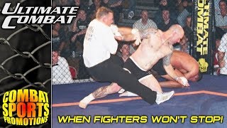 When MMA Fighters Wont Stop! REFEREE CHOKES OUT FIGHTER - CRAZY MMA MOMENTS!