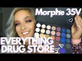 EVERYTHING DRUGSTORE!! | Full Glam Using Only Affordable Products | Morphe 35v Palette