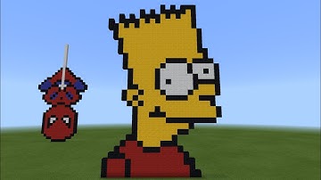 Minecraft pixel art: Bart Simpson