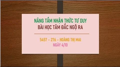 BÀI HỌC TÂM ĐẮC NGỘ RA NGÀY 4 | MENTOR WIT 07 - HOÀNG MAI |